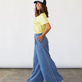Textured Denim Pant
