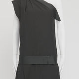 Pre-Loved Isabel Marant Black One shoulder Mini Dress