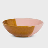 2-Tone Pink/Tan Bowl