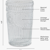 13.oz. Vintage Textured Glass