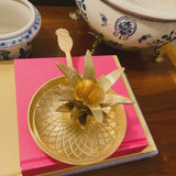 Vintage Brass Pineapple Candle Holder