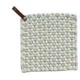 Crocheted Pot Holder w Leather Loop,4 Styles