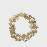 Gold Metal Starburst Holiday Wreath