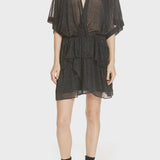 Pre-Loved IRO Tiered‑Ruffle Mini Dress Size 40