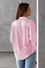Popular Pinstripes  Button Down Top