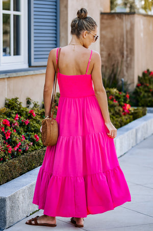 Smocked Tiered Midi Dress
