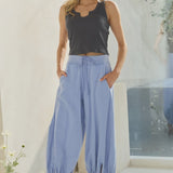 Cool Blue Capri Bubble Pants
