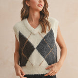 Argyle Pattern Sweater Vest