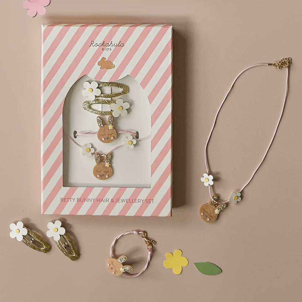 Betty Bunny Hair & Jewelery Set