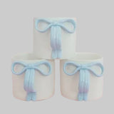 Bow Ceramic  Mug with Ribbon Handle