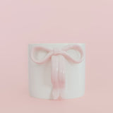 Bow Ceramic  Mug with Ribbon Handle