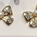 Gold Bow Earrings