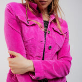 Fabulous Fuchsia Corduroy Jacket