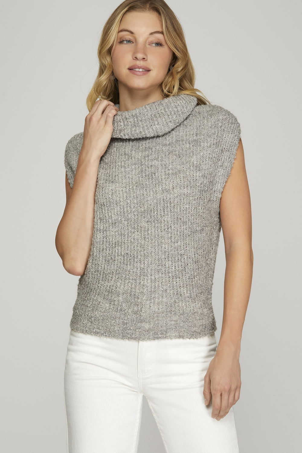 sleeveless cowl neck