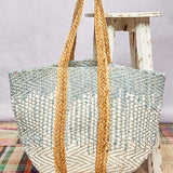 Coastal Crochet Woven Tote Bag