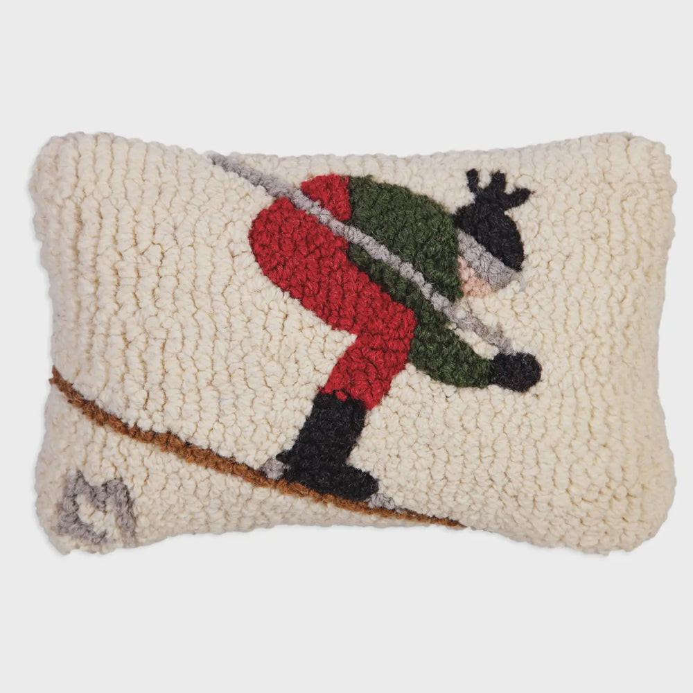 Downhill Skier Pillow