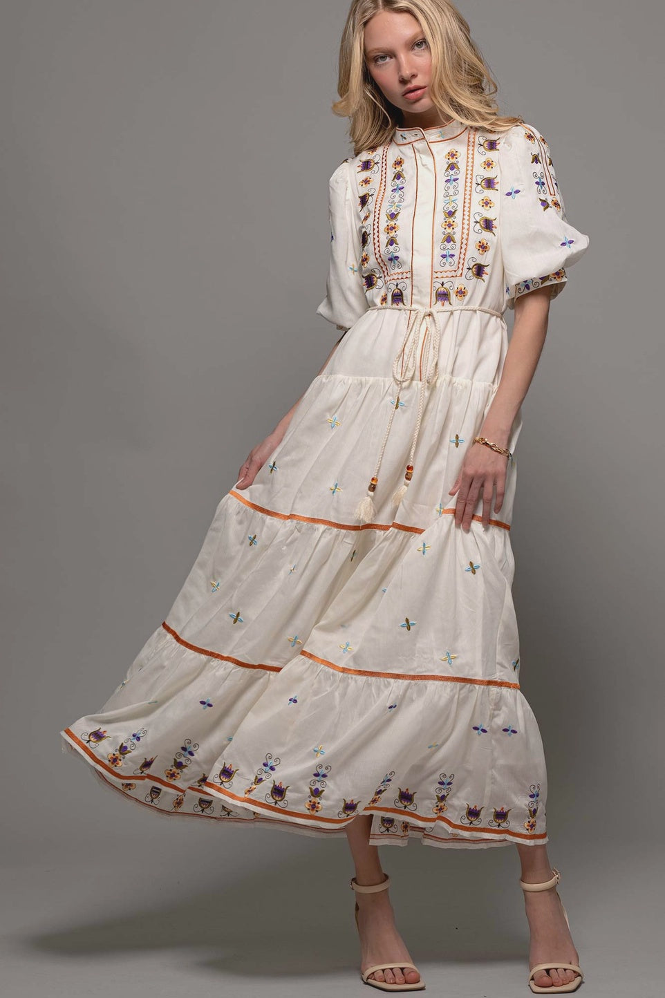 Prairie Dream Tiered Midi Dress