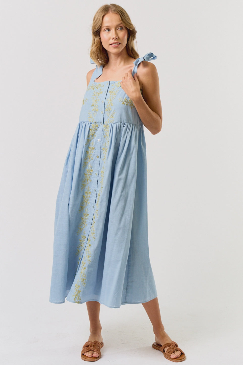 Weekend-Ready Embroidered Dress