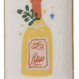 6"L x 4"W Enameled Metal Tray w Gold Rim