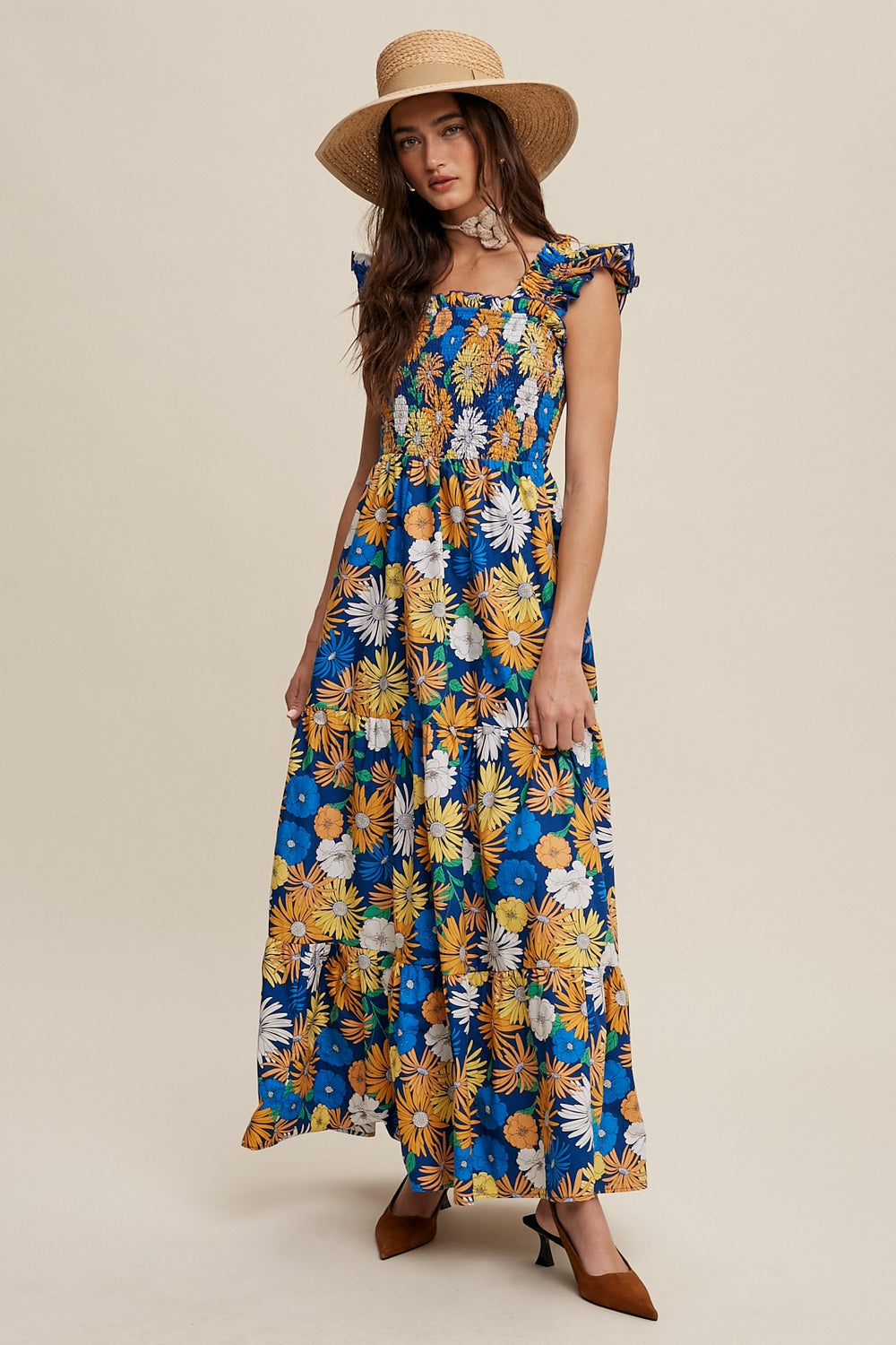 Flower Print Standout Summer Maxi Dress
