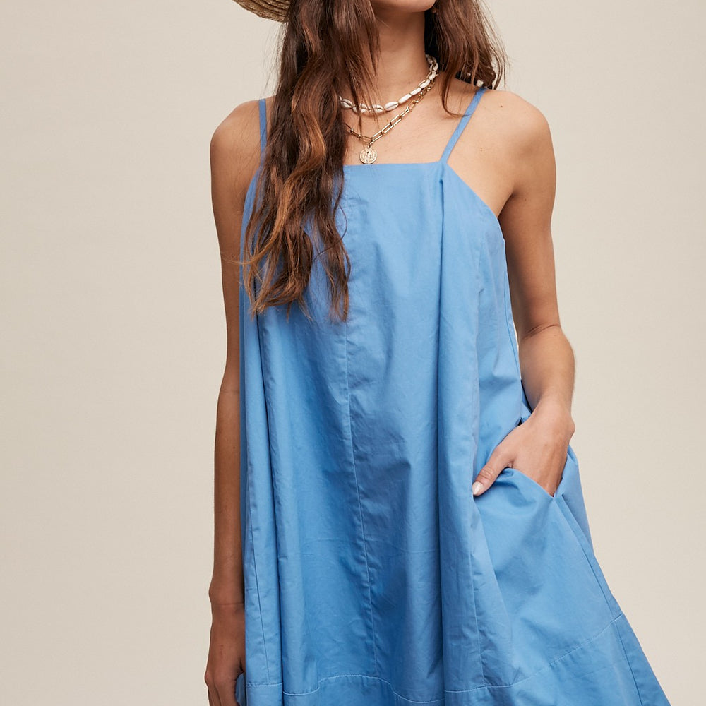 
                      
                        Swingy A-line Poplin Mini Dress/Cover-Up
                      
                    