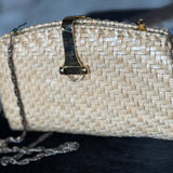 Vntg Danieli woven straw handbag