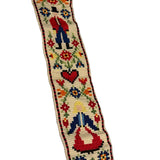 Vintage Folk Art Needlepoint Wall Hanging | Courting Couple & Floral | Pyar+Co | Chicago, IL