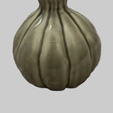 Vintage Ribbed Celadon Bud Vase