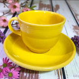 Vintage Fiestaware Yellow Cup & Saucer Set | Original Yellow | Pyar+Co | Chicago, IL