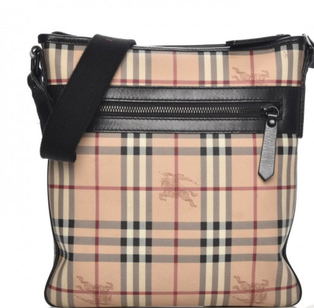 Burberry Haymarket Coated Canvas Bag