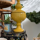Vintage Mustard Yellow Apothecary Lidded Candy Jar | Mid-Century Décor | Pyar+Co | Chicago, IL