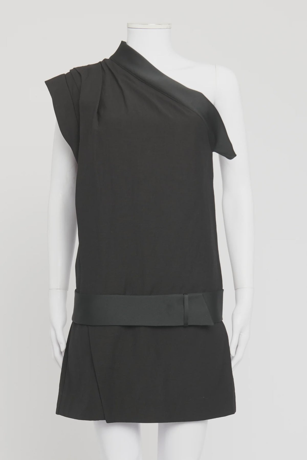 isabel marant black mini dress Pre-Loved One shoulder – Pyar&Co Long sleeves