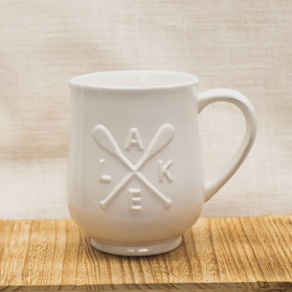 Lake Oar Embossed Coffee Mug