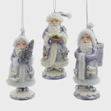 Belsnckl Santa Lav/Blue/Slv  ornament