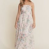 Meadow Strapless Floral Midi Dress