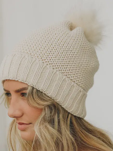 Chunky Knit Pom Beanie