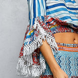 Santorini Fringe Smocked Top