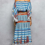 Santorini Fringe Smocked Top