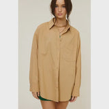 Oversized Cotton Button-Down Shirt