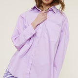 Oversized Cotton Button-Down Shirt