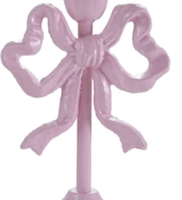 Cast Iron Bow Taper Candle Holder