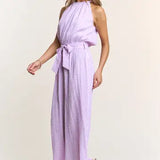 Lovely Lavender Gingham Jumpsuit