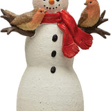 Resin Snowman with Birds