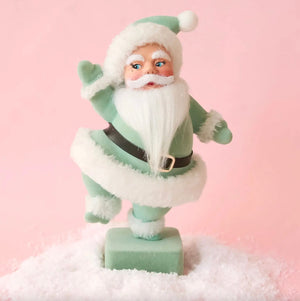 Dancing Flocked Dancing Santa
