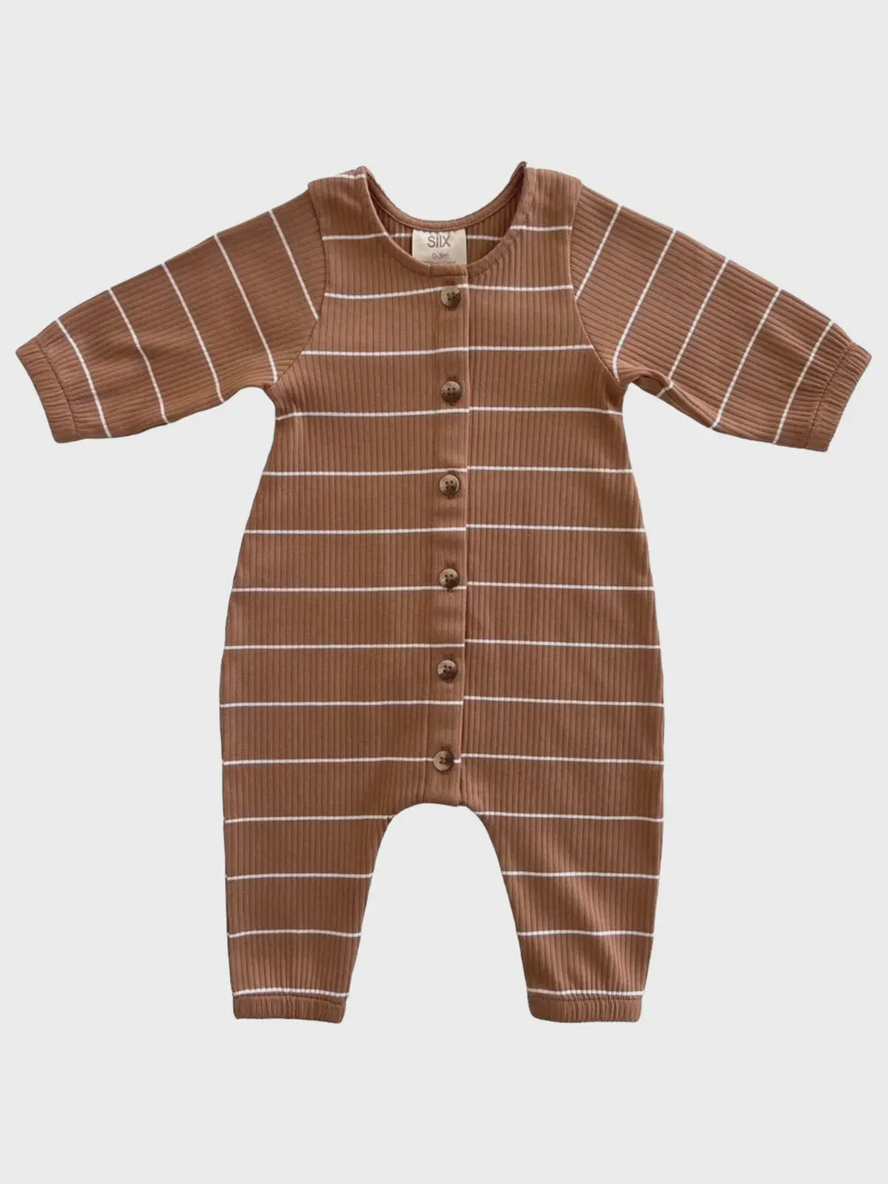 Saddle Stripe / Long Sleeve Jumpsuit