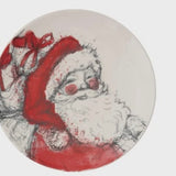 Santa Plate, Red, Black & White