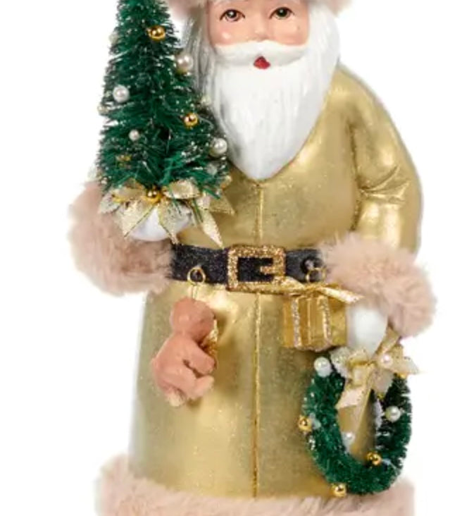 Gilded Evergreen Santa
