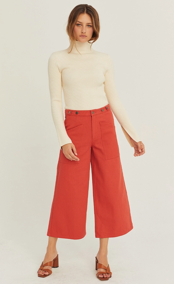 Brick Wide Leg Pants