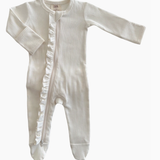 Organic Ribbed Zip Footie