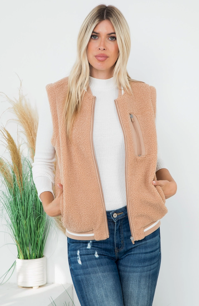 Sherpa Varsity Vest